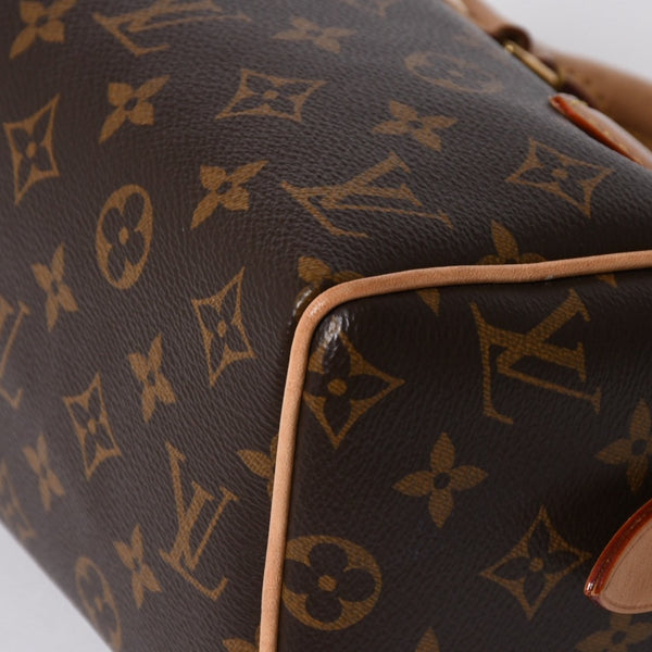 極美品 LOUIS VUITTON ルイヴィトン ハンドバッグ スピーディバンドリエール20 M46222 レザー PVC ブラウン ゴールド金具 中古 4a007154