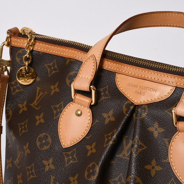 極美品 LOUIS VUITTON ルイヴィトン パレルモPM ハンドバッグ M40145 モノグラム 2WAY PVC レザー ゴールド金具 中古 4a006935