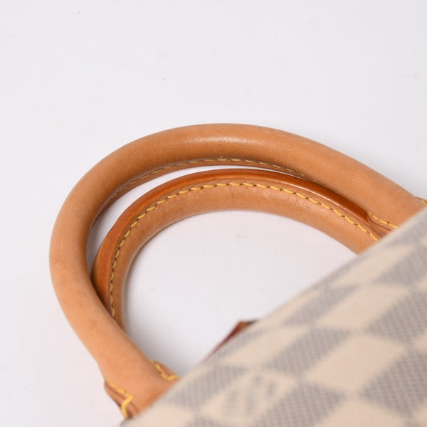 LOUIS VUITTON ルイヴィトン ダミエ アズール スピーディバンドリエール25 N41374 PVC ヌメ革 ホワイト ゴールド金具 美品 中古 4a007115