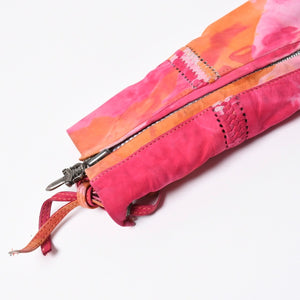 極美品 CHROME HEARTS クロムハーツ TIEDYE タイダイ レザージャケット U.S.A製 レザー ピンク オレンジ サイズL 中古 4a007365