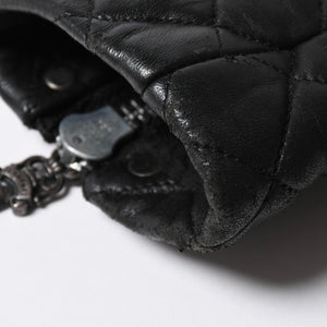 CHROME HEARTS クロムハーツ レザージャケット ダガージップ ライダース クロスボタン クロスモチーフ ブラック シルバー 中古 4a007366