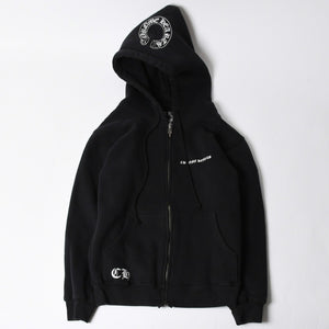 CHROME HEARTS クロムハーツ ジップアップフーディー パーカー サイズS CHプラス スクロールラベル マリブ サーマル 美品 中古 4a007359