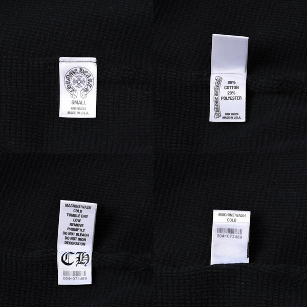 CHROME HEARTS クロムハーツ ジップアップフーディー パーカー サイズS CHプラス スクロールラベル マリブ サーマル 美品 中古 4a007359