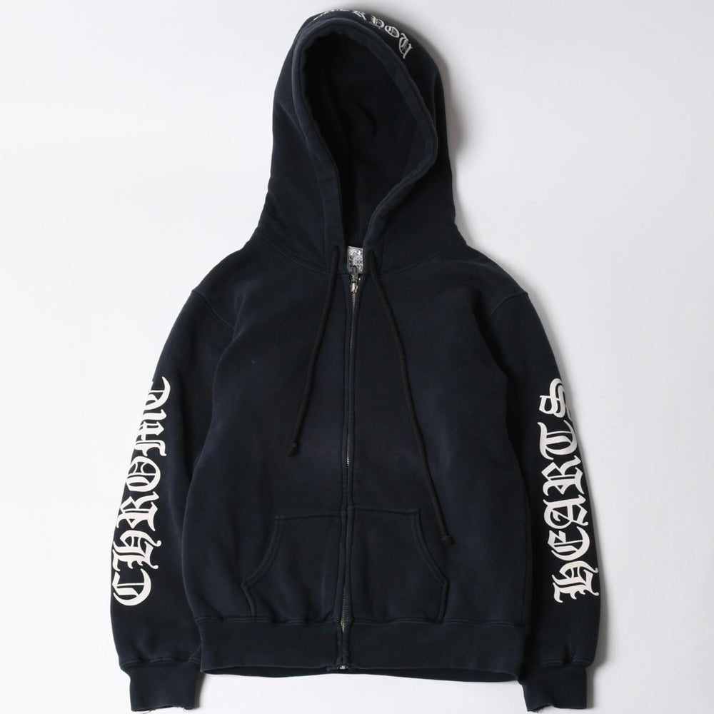 CHROME HEARTS クロムハーツ オールド サーマルフーディー パーカー サイズS ホースシュー ダガージップ ブラック 美品 中古 4a007360