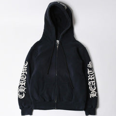 CHROME HEARTS クロムハーツ オールド サーマルフーディー パーカー サイズS ホースシュー ダガージップ ブラック 美品 中古 4a007360