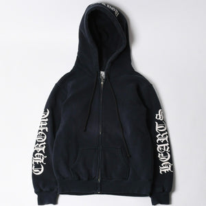 CHROME HEARTS クロムハーツ オールド サーマルフーディー パーカー サイズS ホースシュー ダガージップ ブラック 美品 中古 4a007360
