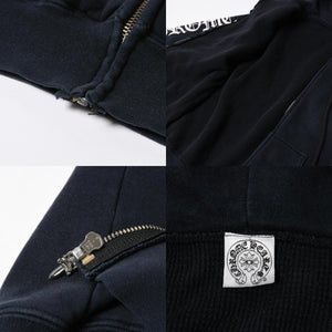 CHROME HEARTS クロムハーツ オールド サーマルフーディー パーカー サイズS ホースシュー ダガージップ ブラック 美品 中古 4a007360