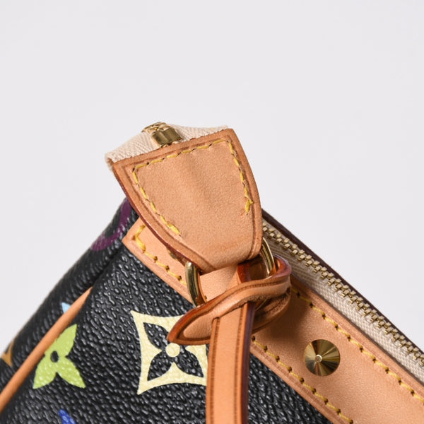 新品同様 LOUIS VUITTON ルイヴィトン ポシェットアクセソワール アクセサリーポーチ M92648 モノグラム マルチカラー ブラック 中古 4a007171