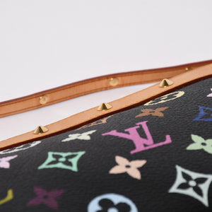 新品同様 LOUIS VUITTON ルイヴィトン ポシェットアクセソワール アクセサリーポーチ M92648 モノグラム マルチカラー ブラック 中古 4a007171