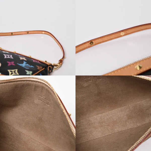 新品同様 LOUIS VUITTON ルイヴィトン ポシェットアクセソワール アクセサリーポーチ M92648 モノグラム マルチカラー ブラック 中古 4a007171