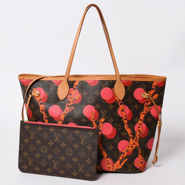 極美品 LOUIS VUITTON ルイヴィトン モノグラム ラマージュ ネヴァーフルMM トートバッグ M41603 モノグラムキャンバス ブラウン ピンク ゴールド金具 中古 4a007065