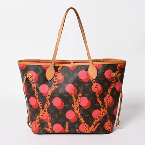 極美品 LOUIS VUITTON ルイヴィトン モノグラム ラマージュ ネヴァーフルMM トートバッグ M41603 モノグラムキャンバス ブラウン ピンク ゴールド金具 中古 4a007065