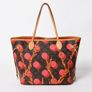 極美品 LOUIS VUITTON ルイヴィトン モノグラム ラマージュ ネヴァーフルMM トートバッグ M41603 モノグラムキャンバス ブラウン ピンク ゴールド金具 中古 4a007065