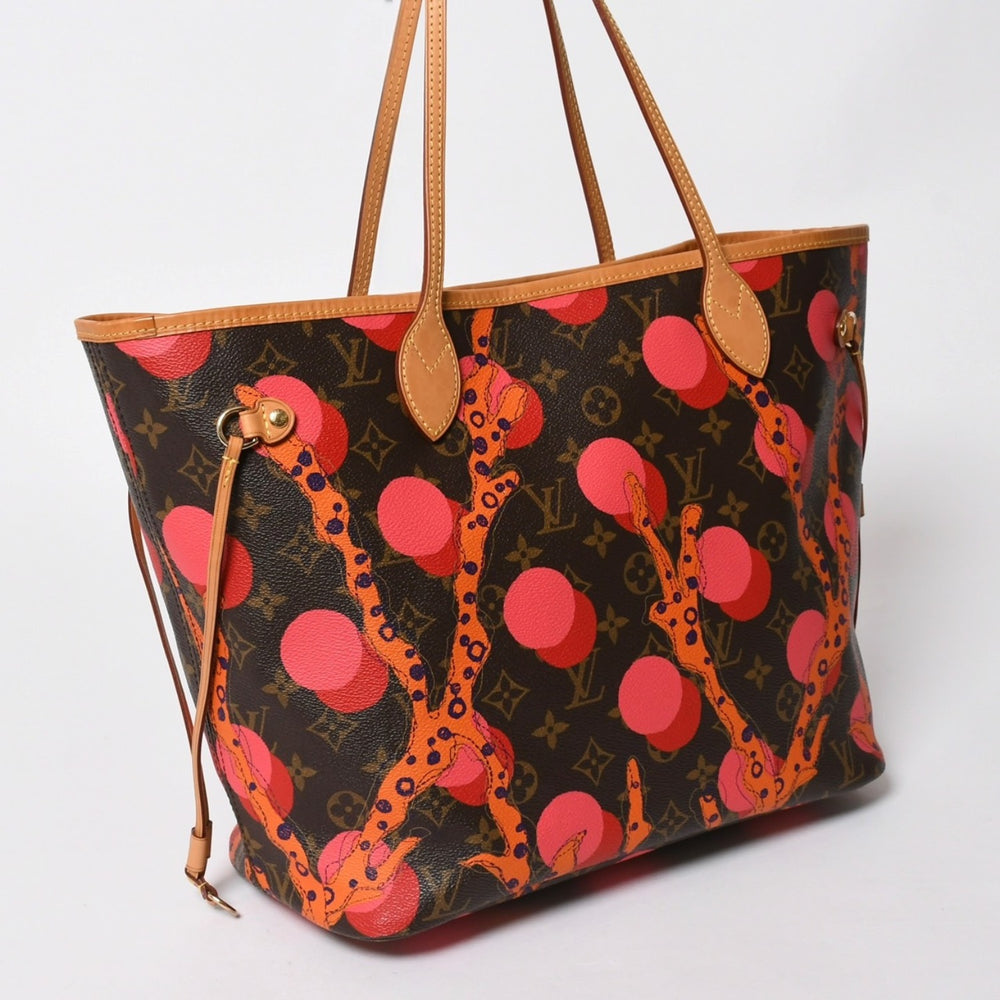 極美品 LOUIS VUITTON ルイヴィトン モノグラム ラマージュ ネヴァーフルMM トートバッグ M41603 モノグラムキャンバス ブラウン ピンク ゴールド金具 中古 4a007065