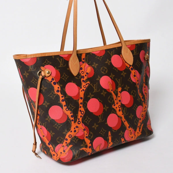 極美品 LOUIS VUITTON ルイヴィトン モノグラム ラマージュ ネヴァーフルMM トートバッグ M41603 モノグラムキャンバス ブラウン ピンク ゴールド金具 中古 4a007065