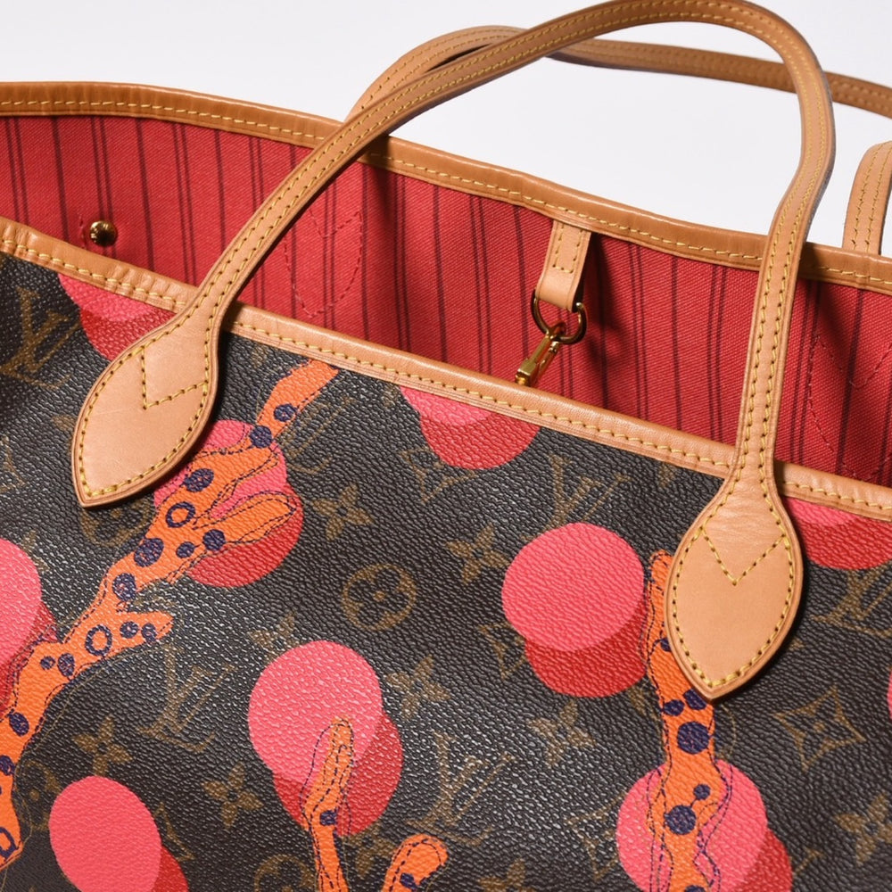 極美品 LOUIS VUITTON ルイヴィトン モノグラム ラマージュ ネヴァーフルMM トートバッグ M41603 モノグラムキャンバス ブラウン ピンク ゴールド金具 中古 4a007065
