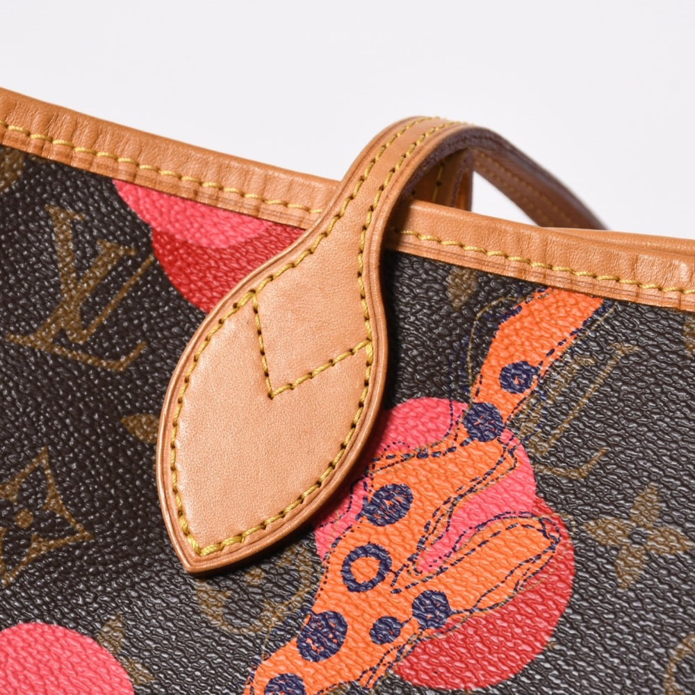 極美品 LOUIS VUITTON ルイヴィトン モノグラム ラマージュ ネヴァーフルMM トートバッグ M41603 モノグラムキャンバス ブラウン ピンク ゴールド金具 中古 4a007065