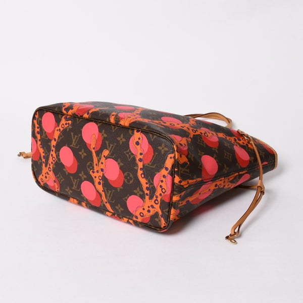 極美品 LOUIS VUITTON ルイヴィトン モノグラム ラマージュ ネヴァーフルMM トートバッグ M41603 モノグラムキャンバス ブラウン ピンク ゴールド金具 中古 4a007065