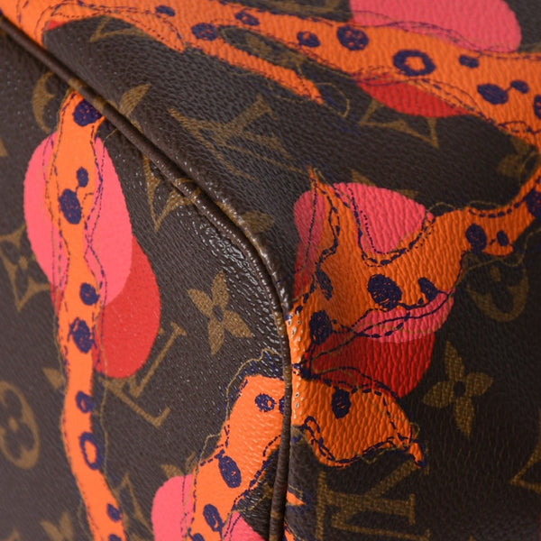 極美品 LOUIS VUITTON ルイヴィトン モノグラム ラマージュ ネヴァーフルMM トートバッグ M41603 モノグラムキャンバス ブラウン ピンク ゴールド金具 中古 4a007065