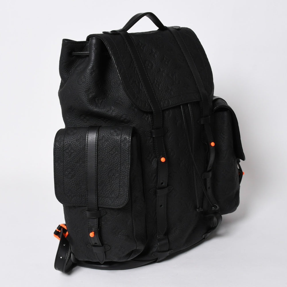 極美品 LOUIS VUITTON ルイヴィトン リュック クリストファーGM モノグラム・トリヨン M53285 ブラック 中古 4a006990