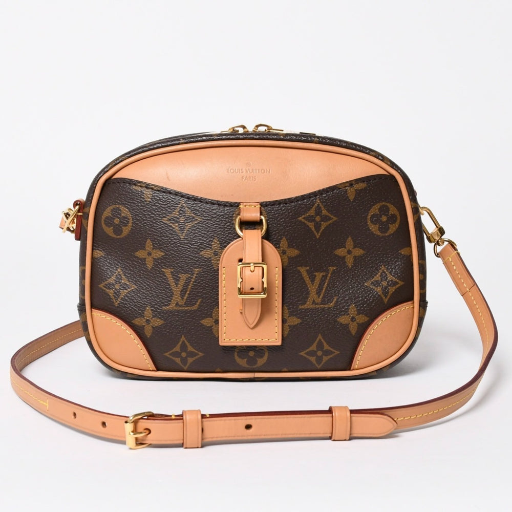 極美品 LOUIS VUITTON ルイヴィトン ドーヴィル MINI ショルダーバッグ M45528 モノグラムキャンバス DU4290 ブラウン ゴールド金具 中古 4a006934