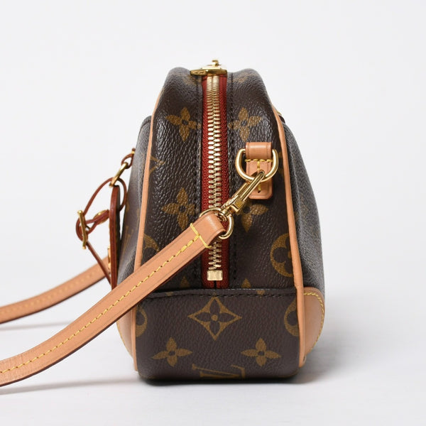 極美品 LOUIS VUITTON ルイヴィトン ドーヴィル MINI ショルダーバッグ M45528 モノグラムキャンバス DU4290 ブラウン ゴールド金具 中古 4a006934