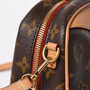 極美品 LOUIS VUITTON ルイヴィトン ドーヴィル MINI ショルダーバッグ M45528 モノグラムキャンバス DU4290 ブラウン ゴールド金具 中古 4a006934