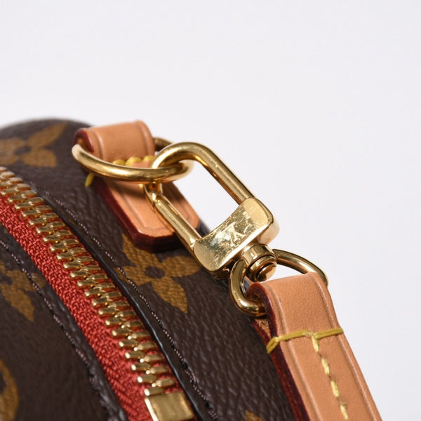極美品 LOUIS VUITTON ルイヴィトン ドーヴィル MINI ショルダーバッグ M45528 モノグラムキャンバス DU4290 ブラウン ゴールド金具 中古 4a006934