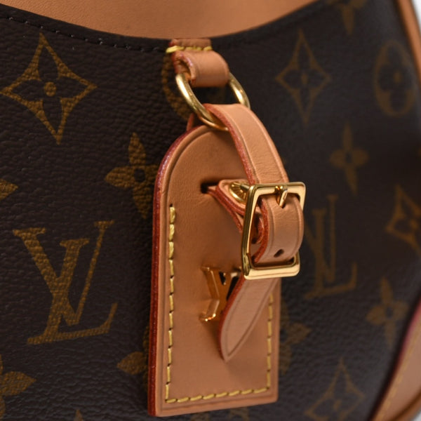 極美品 LOUIS VUITTON ルイヴィトン ドーヴィル MINI ショルダーバッグ M45528 モノグラムキャンバス DU4290 ブラウン ゴールド金具 中古 4a006934