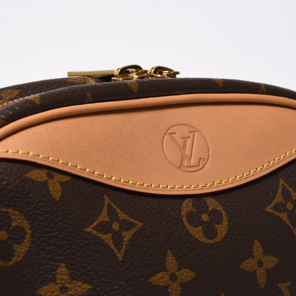 極美品 LOUIS VUITTON ルイヴィトン ドーヴィル MINI ショルダーバッグ M45528 モノグラムキャンバス DU4290 ブラウン ゴールド金具 中古 4a006934
