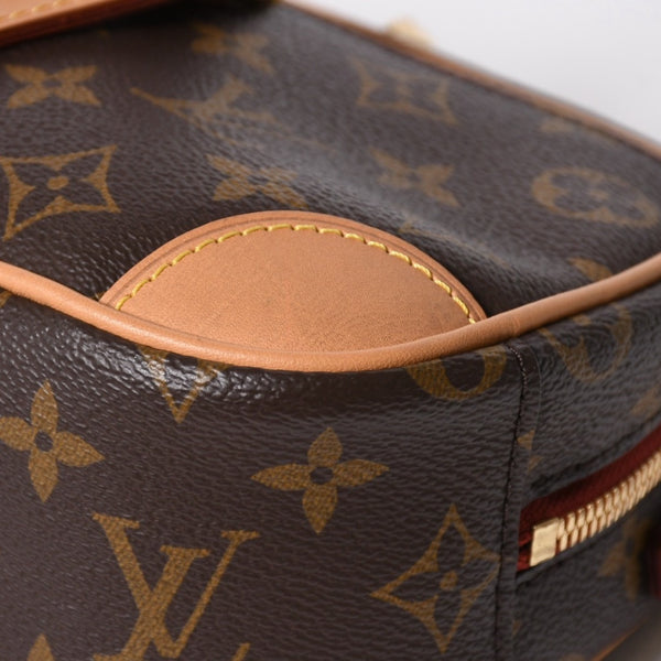 極美品 LOUIS VUITTON ルイヴィトン ドーヴィル MINI ショルダーバッグ M45528 モノグラムキャンバス DU4290 ブラウン ゴールド金具 中古 4a006934