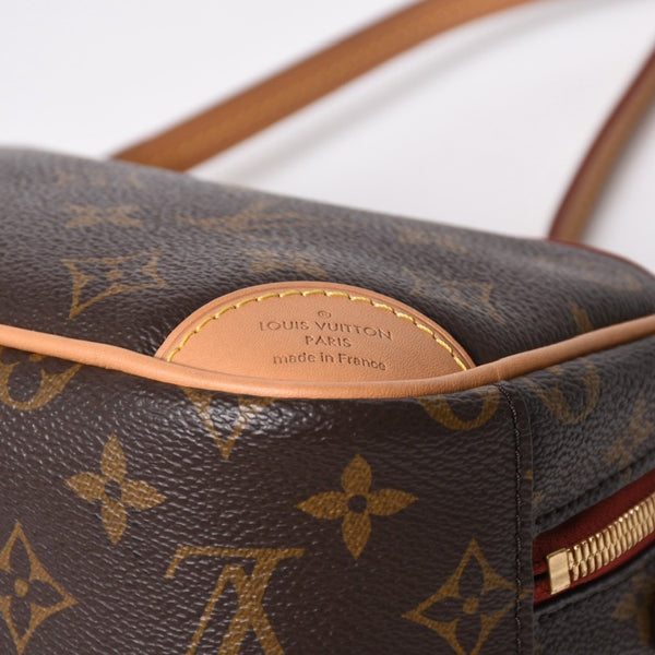 極美品 LOUIS VUITTON ルイヴィトン ドーヴィル MINI ショルダーバッグ M45528 モノグラムキャンバス DU4290 ブラウン ゴールド金具 中古 4a006934