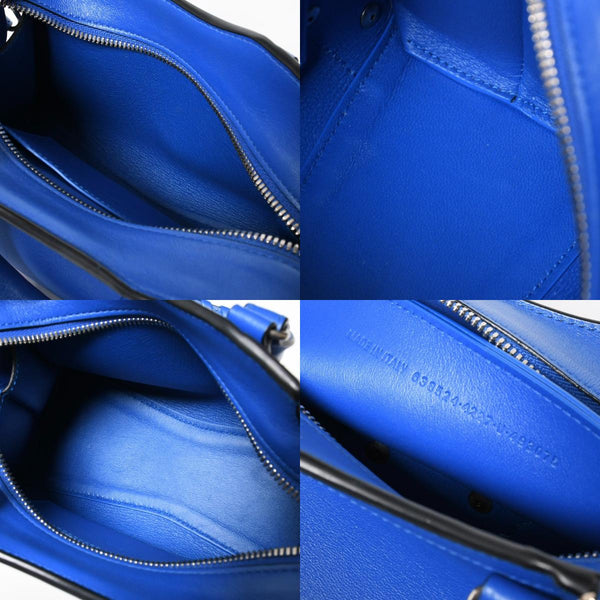 BALENCIAGA バレンシアガ 2WAY ハンドバッグ ショルダーバッグ ネオクラシック ミニ シティ 638524 ブルー シルバー金具 美品 中古 4a006975