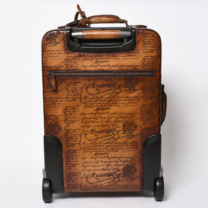 極美品 Berluti ベルルッティ キャリーケース スーツケース 旅行用バッグ レザー ブラウン カリグラフィ 中古 4a006979