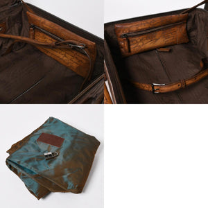 極美品 Berluti ベルルッティ キャリーケース スーツケース 旅行用バッグ レザー ブラウン カリグラフィ 中古 4a006979