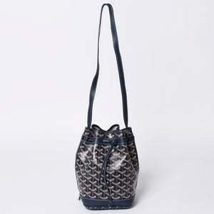 Like new Goyard Petit Fro bucket bag shoulder bag PVC leather navy used 4a000698