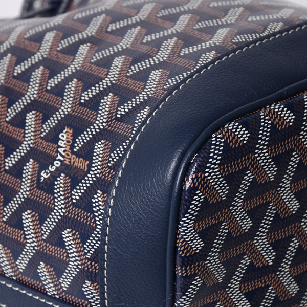 Like new Goyard Petit Fro bucket bag shoulder bag PVC leather navy used 4a000698