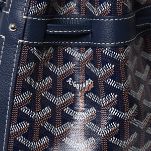 Like new Goyard Petit Fro bucket bag shoulder bag PVC leather navy used 4a000698