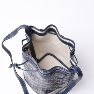 Like new Goyard Petit Fro bucket bag shoulder bag PVC leather navy used 4a000698