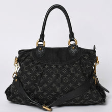 画像をギャラリービューアに読み込む, 極美品 LOUIS VUITTON ルイヴィトン ネオカヴィ MM ハンドバッグ M95351 モノグラム デニム ブラック 2WAY ゴールド金具 中古 4a001010