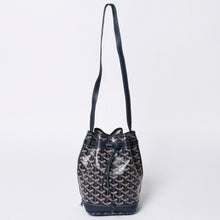 画像をギャラリービューアに読み込む, 新品同様 Goyard ゴヤール プティフロ バケットバッグ ショルダーバッグ PVC レザー ネイビー 中古 4a000698