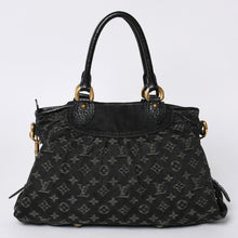 画像をギャラリービューアに読み込む, 極美品 LOUIS VUITTON ルイヴィトン ネオカヴィ MM ハンドバッグ M95351 モノグラム デニム ブラック 2WAY ゴールド金具 中古 4a001010
