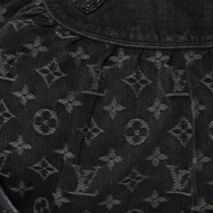 Very good condition LOUIS VUITTON Neocavy MM handbag M95351 Monogram Denim Black 2WAY Gold hardware Used 4a001010