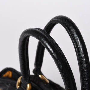 Very good condition LOUIS VUITTON Neocavy MM handbag M95351 Monogram Denim Black 2WAY Gold hardware Used 4a001010
