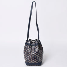 画像をギャラリービューアに読み込む, 新品同様 Goyard ゴヤール プティフロ バケットバッグ ショルダーバッグ PVC レザー ネイビー 中古 4a000698
