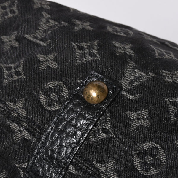 Very good condition LOUIS VUITTON Neocavy MM handbag M95351 Monogram Denim Black 2WAY Gold hardware Used 4a001010