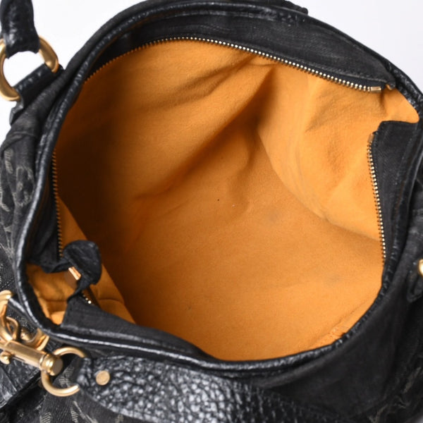 Very good condition LOUIS VUITTON Neocavy MM handbag M95351 Monogram Denim Black 2WAY Gold hardware Used 4a001010