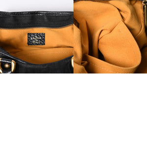 Very good condition LOUIS VUITTON Neocavy MM handbag M95351 Monogram Denim Black 2WAY Gold hardware Used 4a001010