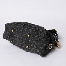 画像をギャラリービューアに読み込む, LOUIS VUITTON ルイヴィトン ネオカヴィ GM ハンドバッグ M95352 モノグラムデニム ブラック レザー ゴールド金具 美品 中古 4a001011