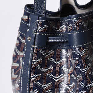 Like new Goyard Petit Fro bucket bag shoulder bag PVC leather navy used 4a000698